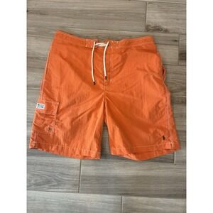Polo Ralph Lauren Swim Trunks Shorts Men's Size X Large Orange Pockets